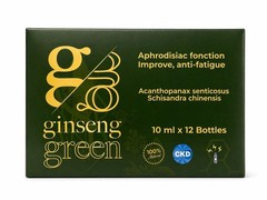 Organic Ginseng Green Liquid 10ml x 12 Bottles Natural Energy Booster Aphrodisia
