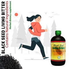 Herboganic Black Seed Living Bitter 16oz (Pack 6)-Natural Digestive & Immunity