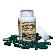 Ginger Capsule, 60 Capsules, Herbal Dietary Supplement, Natural Remedy