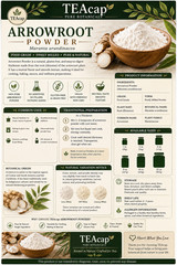 Arrowroot Powder Ready | Organic Non-GMO | Digestive Support | 1/4/8 oz Sizes