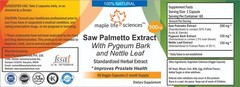 Saw Palmetto Pygeum Bark Nettle Leaf Capsules For Hair Loss Prostate Health