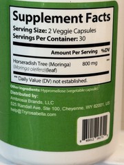 3 Pack Moringa Capsules Energy Immune Skin Gut Health Moringa Antioxidante 60ct