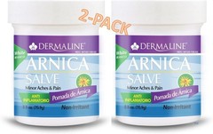 Dermaline Arnica Salve White 2.5 oz Herbal Topical Ointment Skin Care 2 Pack