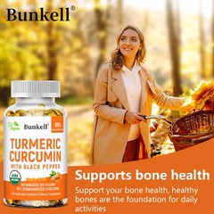Turmeric Curcumin Softgels Black Pepper Promotes Heart Skin Health 30-120 Pills
