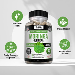 100% Pure Moringa Oleifera Leaf – Superfood, Antioxidant, Greens Supplement