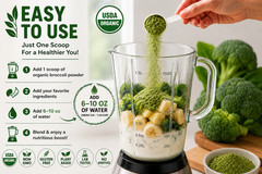 Organic Broccoli Powder Freeze Dried 250g Pure Non GMO Vegan Gluten Free