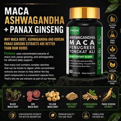 Maca Capsules – Energy & Endurance, Men’s Muscle Health, Testosterone Booster US