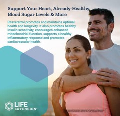 OPTIMIZED RESVERATROL ELITE HEART BRAIN CELL HEALTH 120 Capsule LIFE EXTENSION