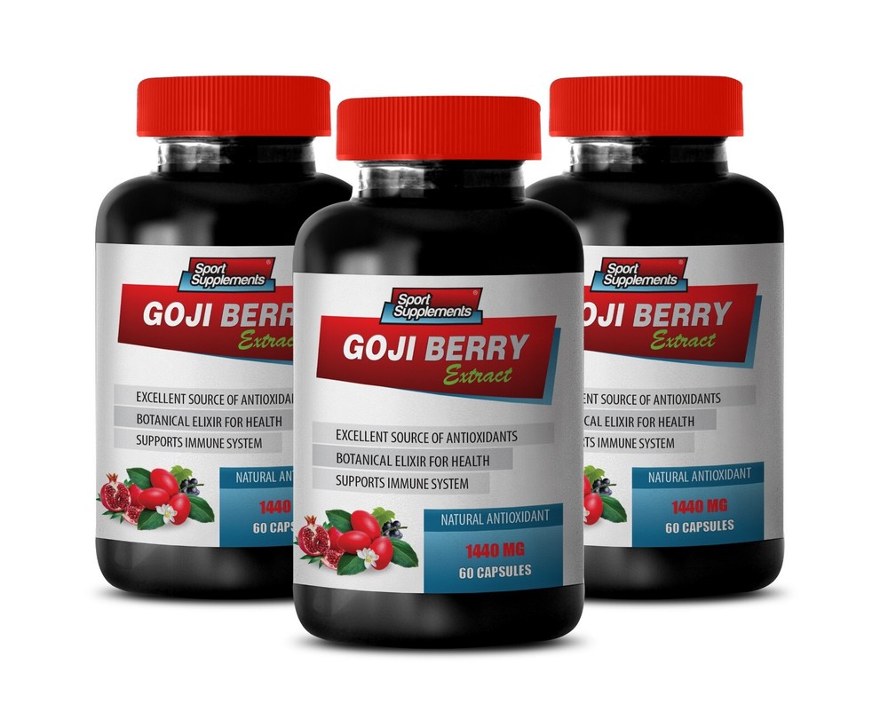 Strengthen Bones – GOJI BERRY EXTRACT – Skeletal Support – 3 Bottles 180 Capsule