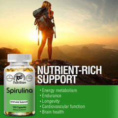 Organic Spirulina 700mg Caps Vegan Detox weight Loss Immune Support Superfood