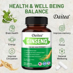 Ginseng + Ginkgo Biloba for Mental Health,Support Athletic Performance