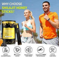 Professional Pure Himalayan Shilajit Honey Sticks, Purer, More Organic, Sweeter
