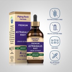Astragalus Root Extract | 4 fl oz | Alcohol & Sugar Free | by Piping Rock