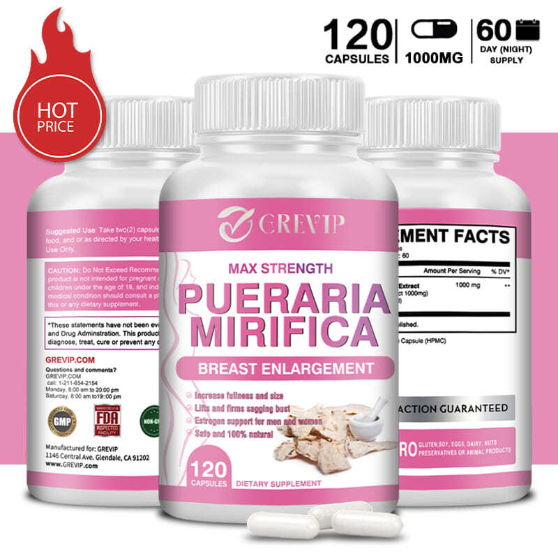 120pcs Pueraria Mirifica 1000mg – Breast Butt Female Body Enhancement Support