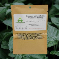 Organic Lemon Balm (Melissa officinalis) 500mg or 650mg vegetarian and pullulan