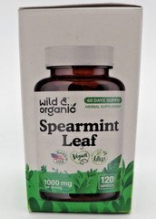Wild & Organic Spearmint Leaf Capsules 1000 mg ~ Herbal Supplement 60 Day Supply