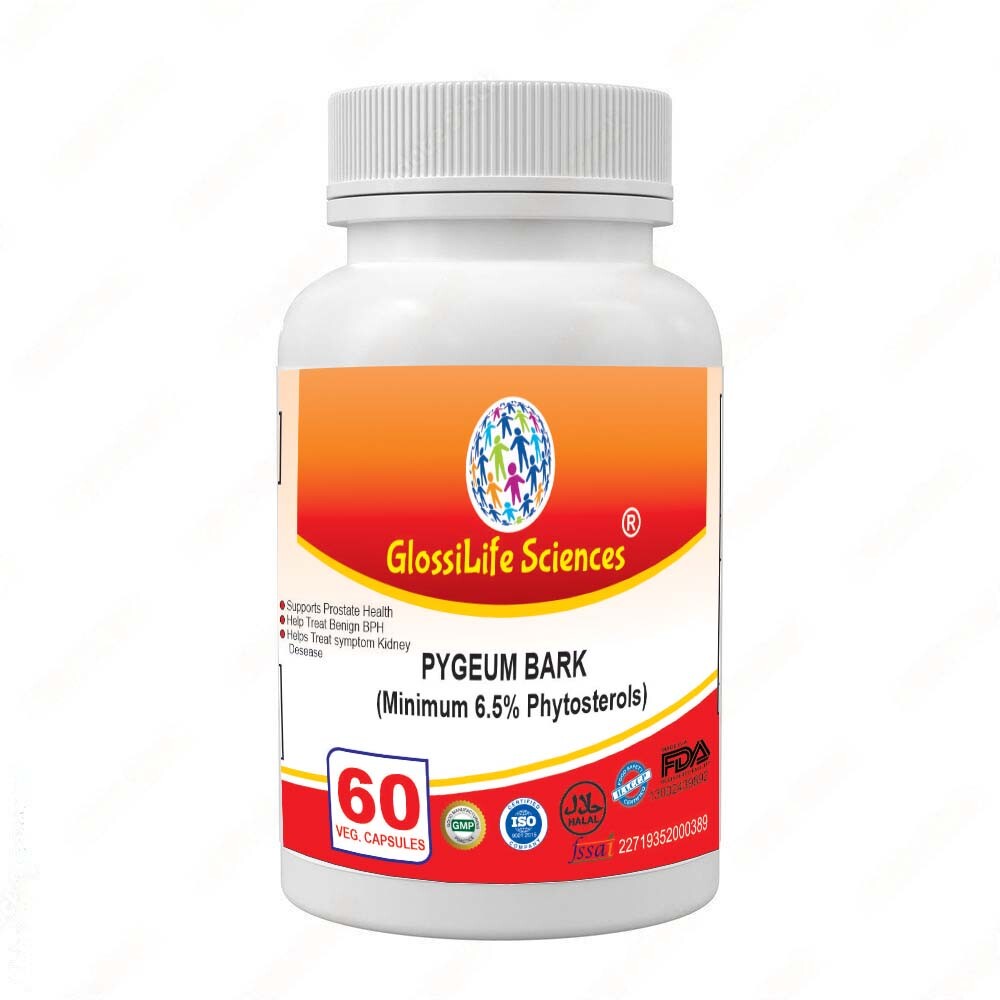 Pygeum Bark Extract Powder 500mg 120 Capsules Support Prostate Health