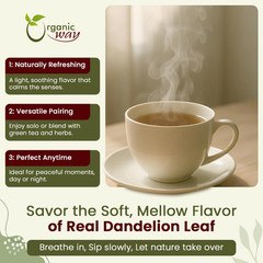 Organic Way Dandelion Leaf (Taraxacum Officinale) Cut & Sifted – Herbal Tea | Eu