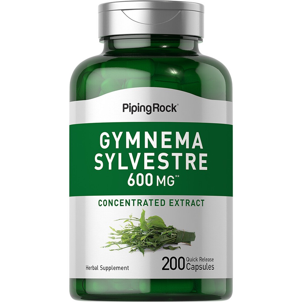 Gymnema Sylvestre Extract | 600mg | 200 Capsules | Non-GMO | by Piping Rock