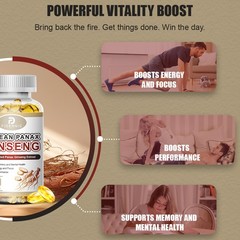 Korean Panax Ginseng – Supports Mental & Physical Energy NON-GMO Gluten-Free