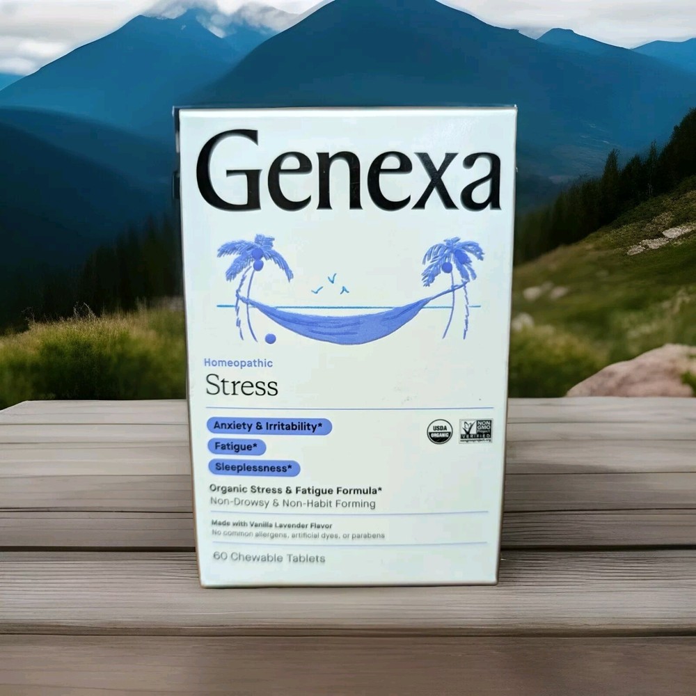Genexa Stress for Adults | Anxiety Relief & Fatigue 60 Count (Pack of 1) NEW