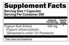 Pygeum 100mg Ultra Standardized Extract (12.5% phytosterols) 5X240 caps