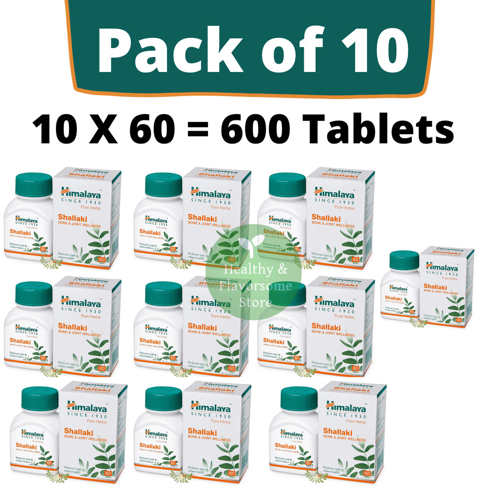 🌿 Himalaya Shallaki 60 Tablets EACH | Pack of 10 | Expiry 03-2027