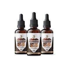 Mushroom Complex Extract Organic Non GMO Tincture Liquid Herbal Drops 6 Fl Oz