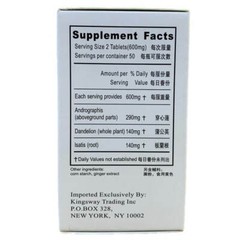 3 Bottles Chuan Xin Lian, Dandelion & Isatis Root Formula, 300mg (100 Tablets)