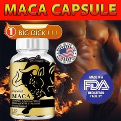 Maca Capsules – with L-Arginine, Supports Energy Desire Stamina Performance