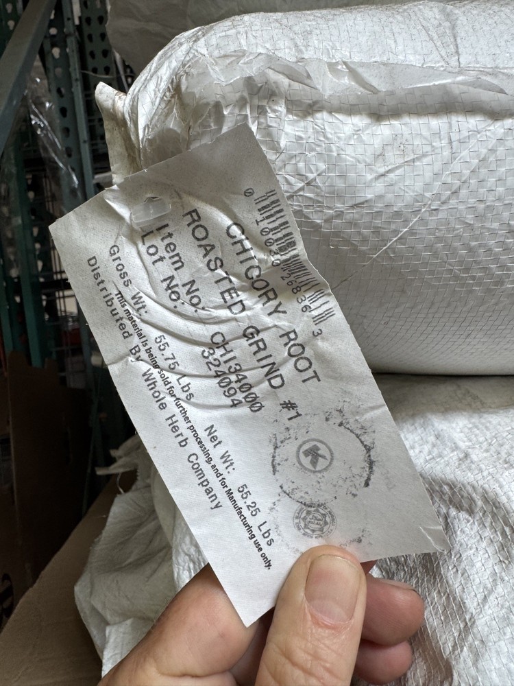 55 LBS sacks chicory root – roasted – GRIND#1