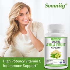 Organic Amla Fruit Capsules 1500mg Natural Antioxidant Immune Support Anti-aging