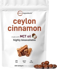 300 Softgels Ceylon Cinnamon with MCT Oil – Extra Strength Sugar Support