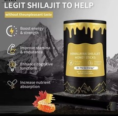 2 pack Better Alt Pure Himalayan Shilajit Sticks with 30sticks Honey, Natural