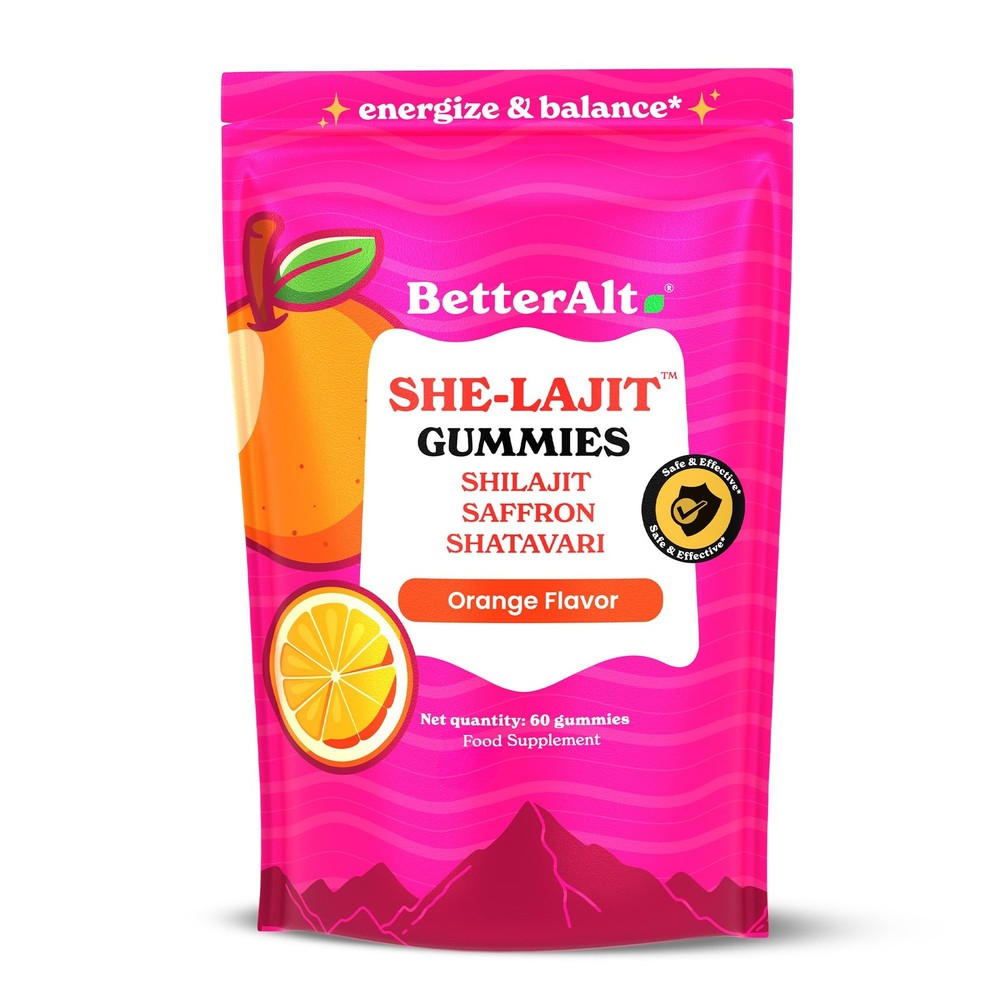 Better Alt SHELajit Gummies for Women |Himalayan Shilajit, Shatavari, Saffron…