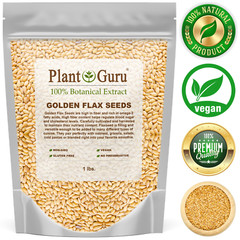 Golden Flax Seeds Whole 1 lb. Omega-3 NON GMO 100% Pure Linseed Flaxseed Bulk