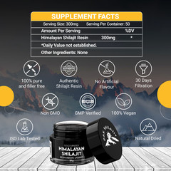 PakShilajit® Gold-Grade Shilajit Resin 15g – 84+ Minerals, 45–70 Days Sun-Dried