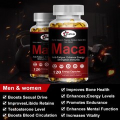 Organic Maca Root Capsules Peruvian Maca Extract Male Enhancing Organic Vitamins