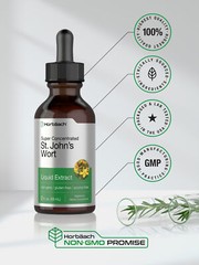 St Johns Wort Liquid Extract | 2 fl oz | Alcohol Free | Vegetarian | by Horbaach
