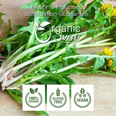 Organic Way Dandelion Leaf Powder | Herbal Tea (Taraxacum Officinale) – European