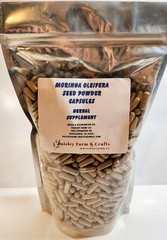 Moringa Seed Powder Capsules – Non GMO – Made Fresh on Demand!