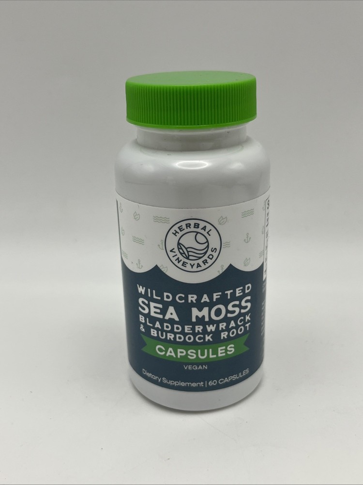 Herbal Vineyards Wildcrafted Sea Moss Bladderwrack & Burdock Root 60 Capsules