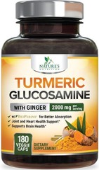Turmeric Curcumin Supplement 2000mg, with Glucosamine Chondroitin – Ginger & 95%
