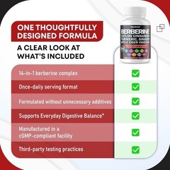 Berberine Ceylon Cinnamon – All-In-1 Supplement with Bitter Melon AVG Gymnema Sy