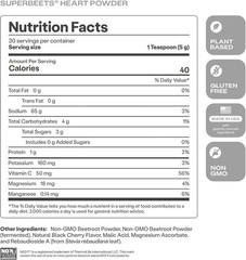 Delicious Black Cherry SuperBeets Beetroot Powder – Heart Health Support, 5.3 oz