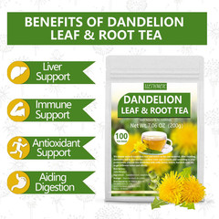 Premium Dandelion Leaf & Root Tea,100 Tea Bags/7.06Oz,For Liver & Kidney Health