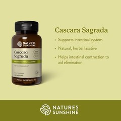 Nature’s Sunshine Cascara Sagrada Capsules – Promotes Intestinal Support for a H