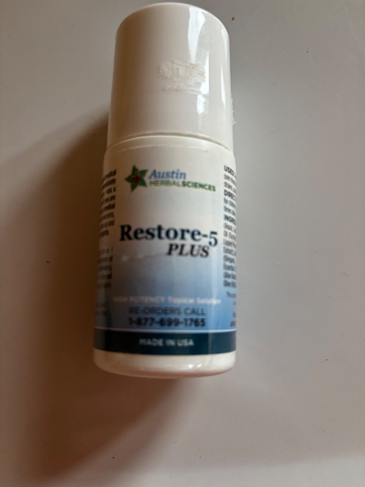 Restore-5 Plus Austin Herbal Sciences Topical Roll On Aches Pains High Potency