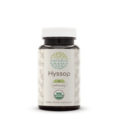 HerbEra Hyssop 60/120 Capsules, 500 mg, Organic (Hyssopus officinalis)