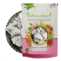 IndianJadiBooti Edible Limestone Chuna – 400g | Stone Format | Bujha Hua Choona
